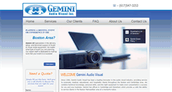 Desktop Screenshot of geminiaudiovisual.com